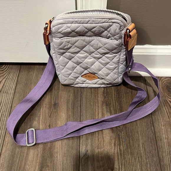 MZ Wallace Quilted Crossbody Bag in Light Purple / Grayish - Picture 5 of 7